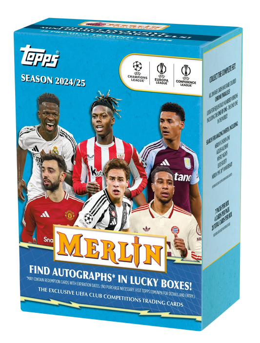 2024-25 Topps UEFA Club Competitions Merlin Chrome Soccer Blaster 40 Box Case