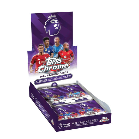 2025-26 Topps Chrome English Premier League Soccer Hobby Box 12 Box Case